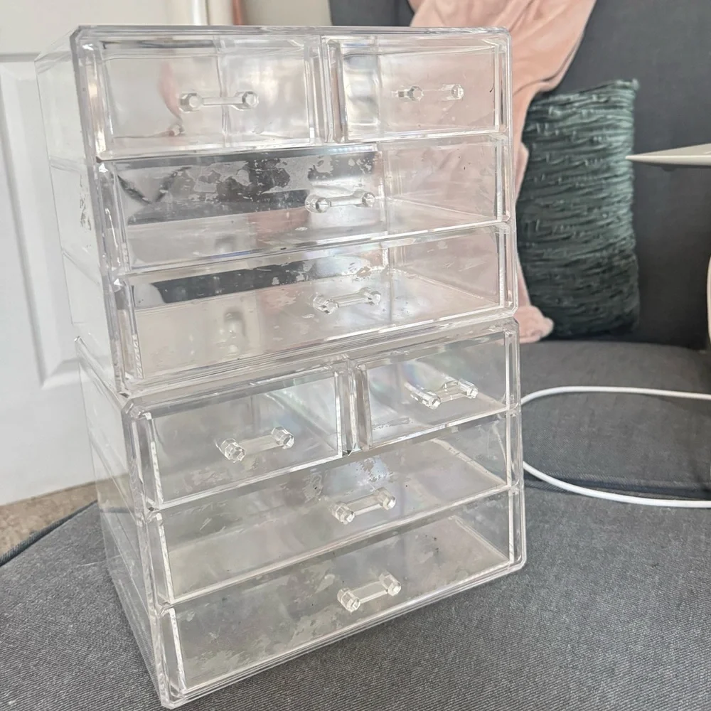 Clear Acrylic Drawer Organizer makeup or jewelry